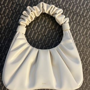 JW PEI Gabbi Ruched Hobo Handbag in Beige